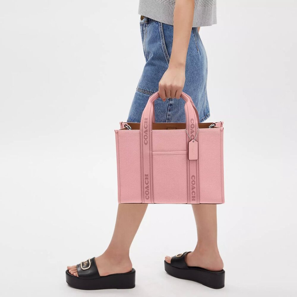 COACH Smith Silver/Light Blush Tote CS617 - Picture 2 of 8